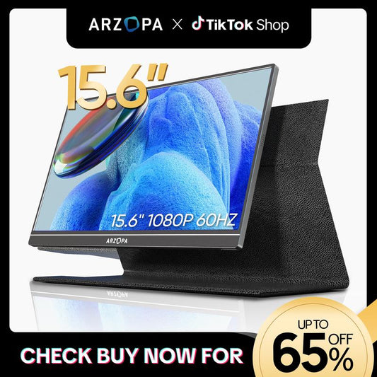 ARZOPA Portable Monitor FHD 1080P Ultra-Slim Portable Laptop Monitor for PC, Mac, Xbox, Switch, PS5, Iphone15 - 15.6''/17.3"/14.0" IPS Display Computer Display HDR External Screen Suitable for Work, Travel, Gaming, Study, Gifts - USB C & HDMI Connectivity